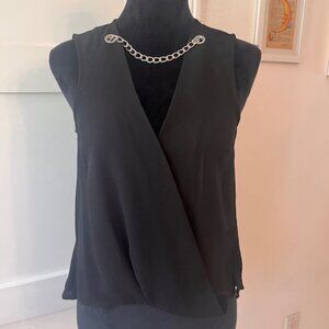 New Michael Kors black sleeveless blouse size XS